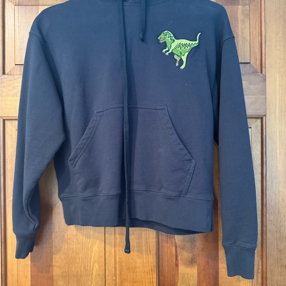 COACH Black  Hoodie with Green Dinosaur Design - Picture 3 of 5